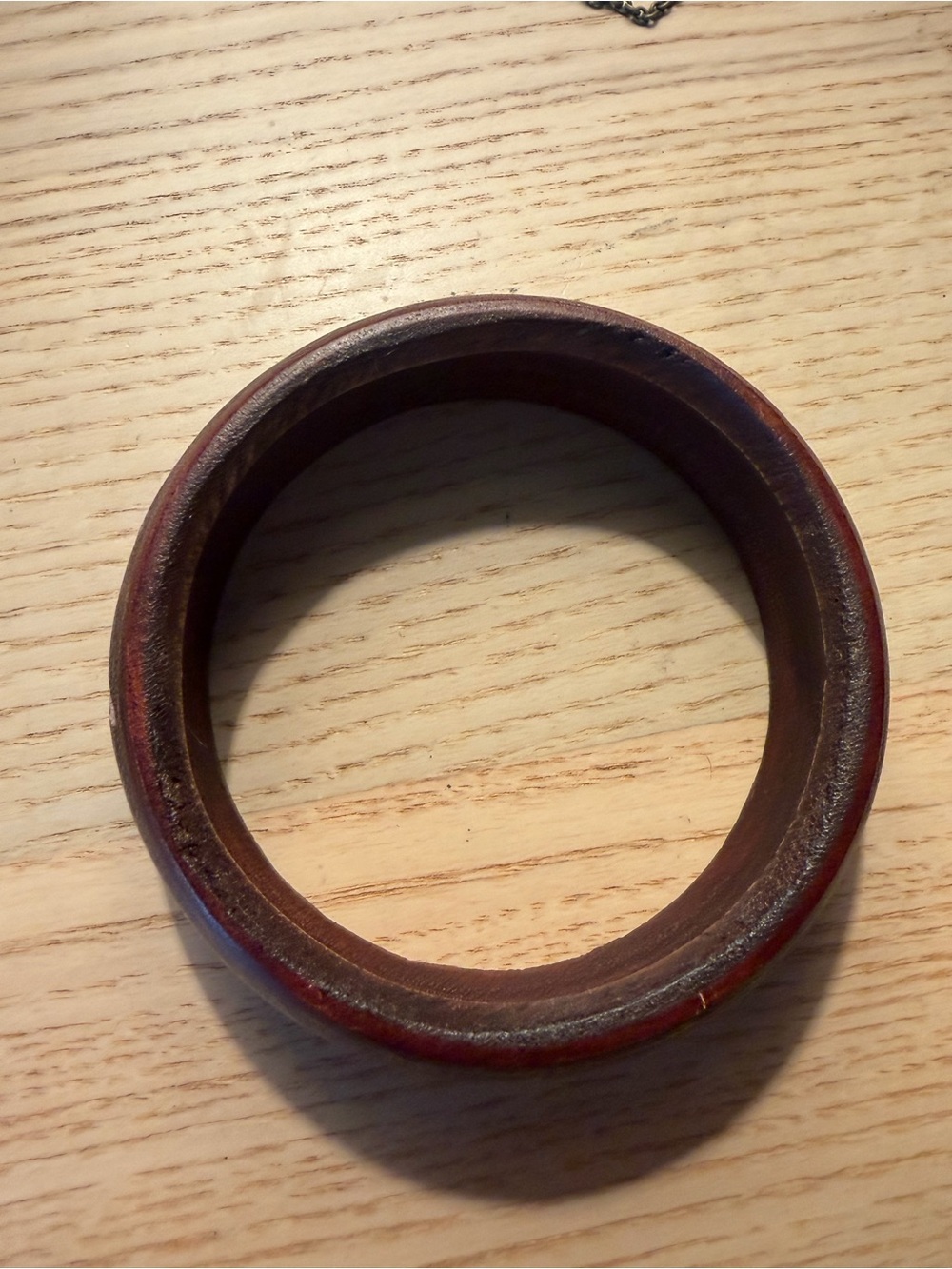 Vintage slip on wooden bangle bracelet